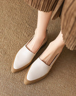 Vintage Pointed-toe Thick-soled Loafers