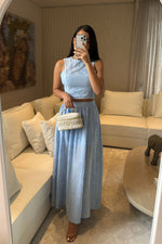 Vacation Sleeveless Vest Top Lace Skirt Two-Piece Set