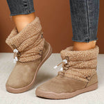 Easy lacing system suede high-top snow boots