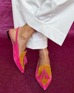 Sandales à bride arrière à pampilles et bout pointu assorties