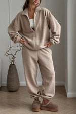 Mood Lift Polar fleece cardigan and trousers set