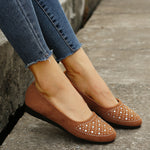 Frosted textured diamond-encrusted shallow flats