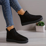 Plus Fleece Snow Slip On Flat Ankle Boots