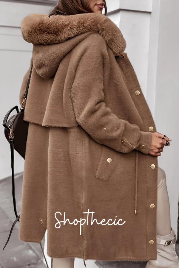 Narnia's Wardrobe Mink Fleece Extended Hooded Coat