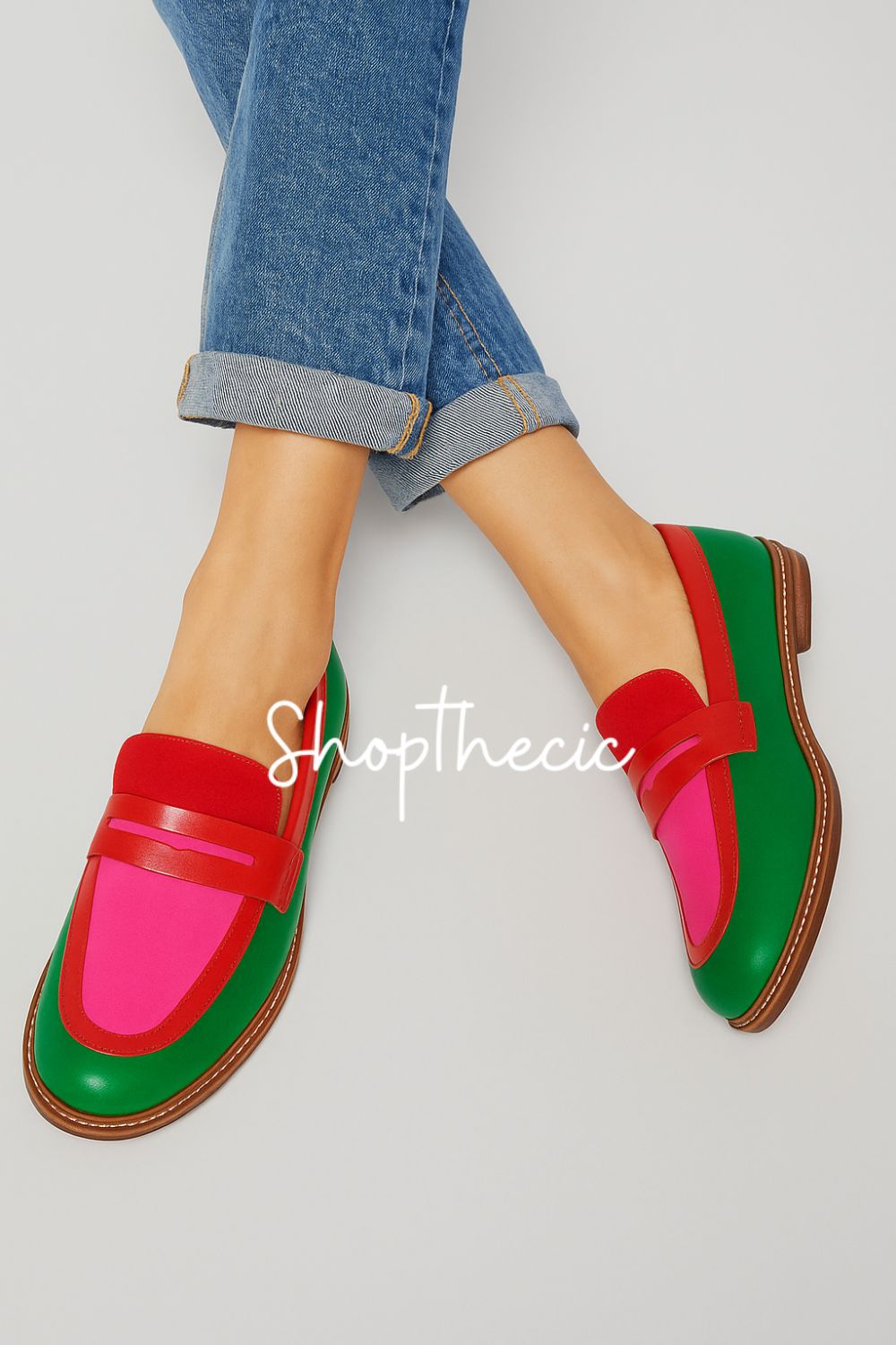 Neon City Colorblock Slip-On Loafers