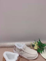 Mocassins plats confortables en fourrure pelucheuse Wendy
