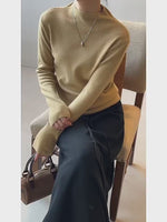 Pull demi-col roulé brossé doux au toucher