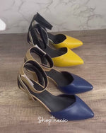 Dancing Fireflies - Sandales stiletto color block à bout pointu
