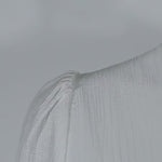 Elegant puff sleeve slit mesh dress