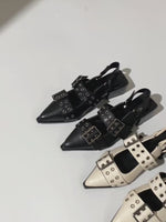 VintageDouble Buckle Straps Leather Oxfords