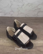 Sandales plates à franges Sparkling Cascade