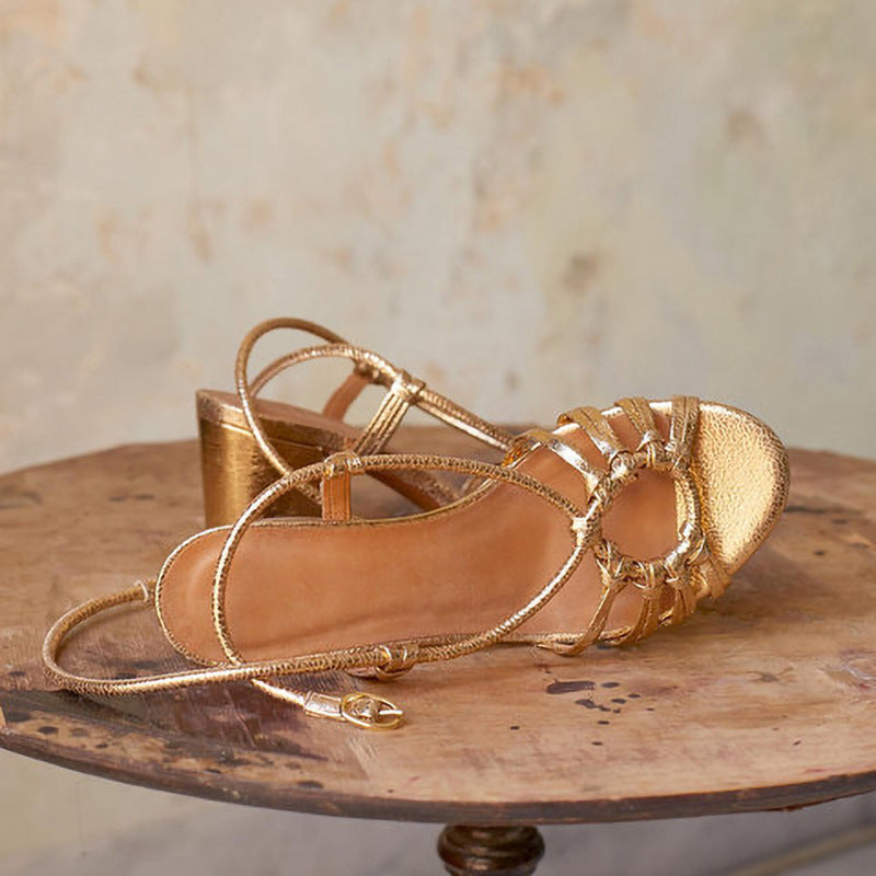 Boho Braided Block Heel Resort Sandalsâ ShoptheCIC