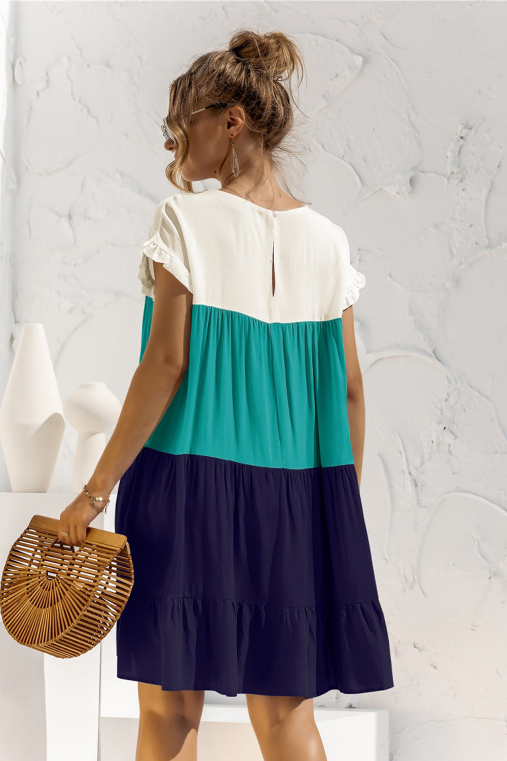 Contrast Loose Summer Dress