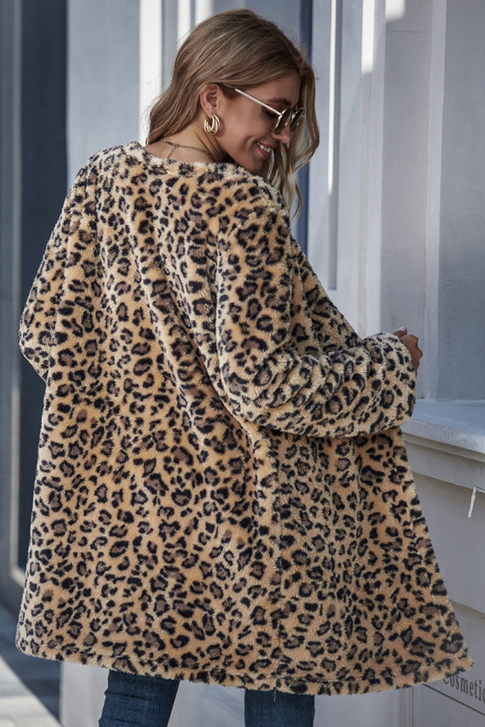 Leopard Print Mid-Length Coat