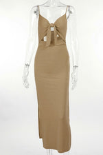 Strap Cut-out Halter Dress