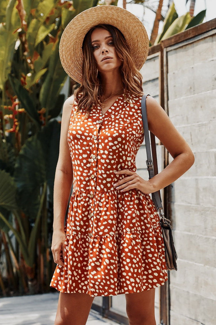 Dot Buttons Dress