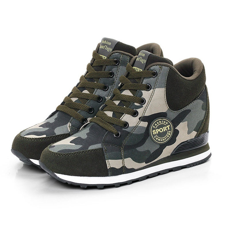 Canvas-Camouflage-Sneaker zur Erhöhung der Körpergröße