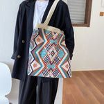 Sac fourre-tout aztèque Gypsy Boho tricoté 