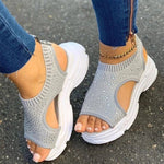 High Heels Plateau-Stricksneaker