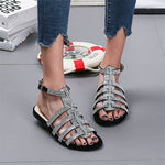 Strandschuhe aus Leder mit Schnallenriemen