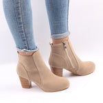 Thick Scrub Suede Leather Ankle Boots