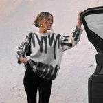 Pull surdimensionné tricoté tie-dye