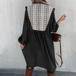 Robe bohème à volants et lacets