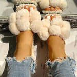 Pantoufles moelleuses en fourrure de liège