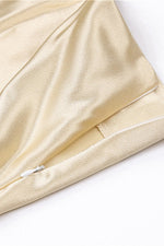 Solid Shiny Satin Bodycon Skirt