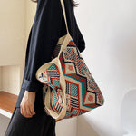 Sac fourre-tout aztèque Gypsy Boho tricoté 