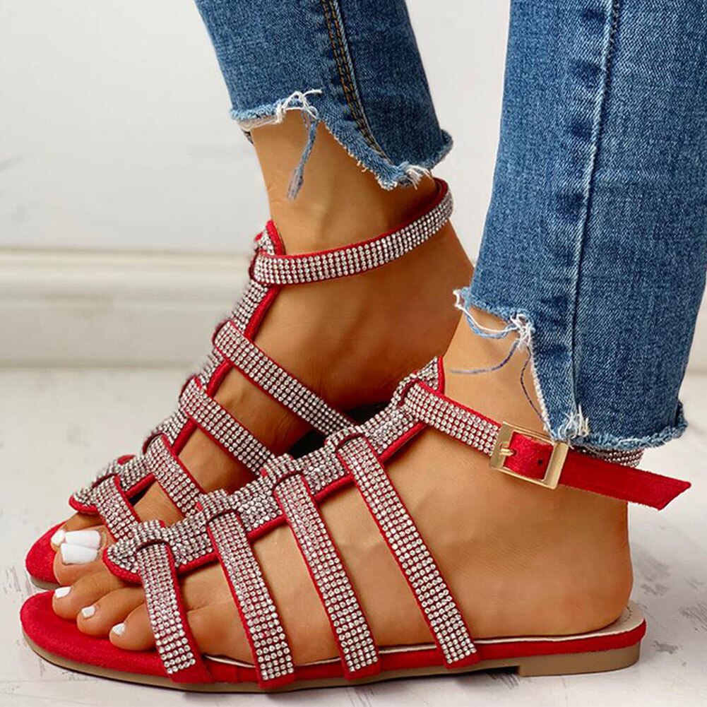 Flache Gladiator-Sandalen