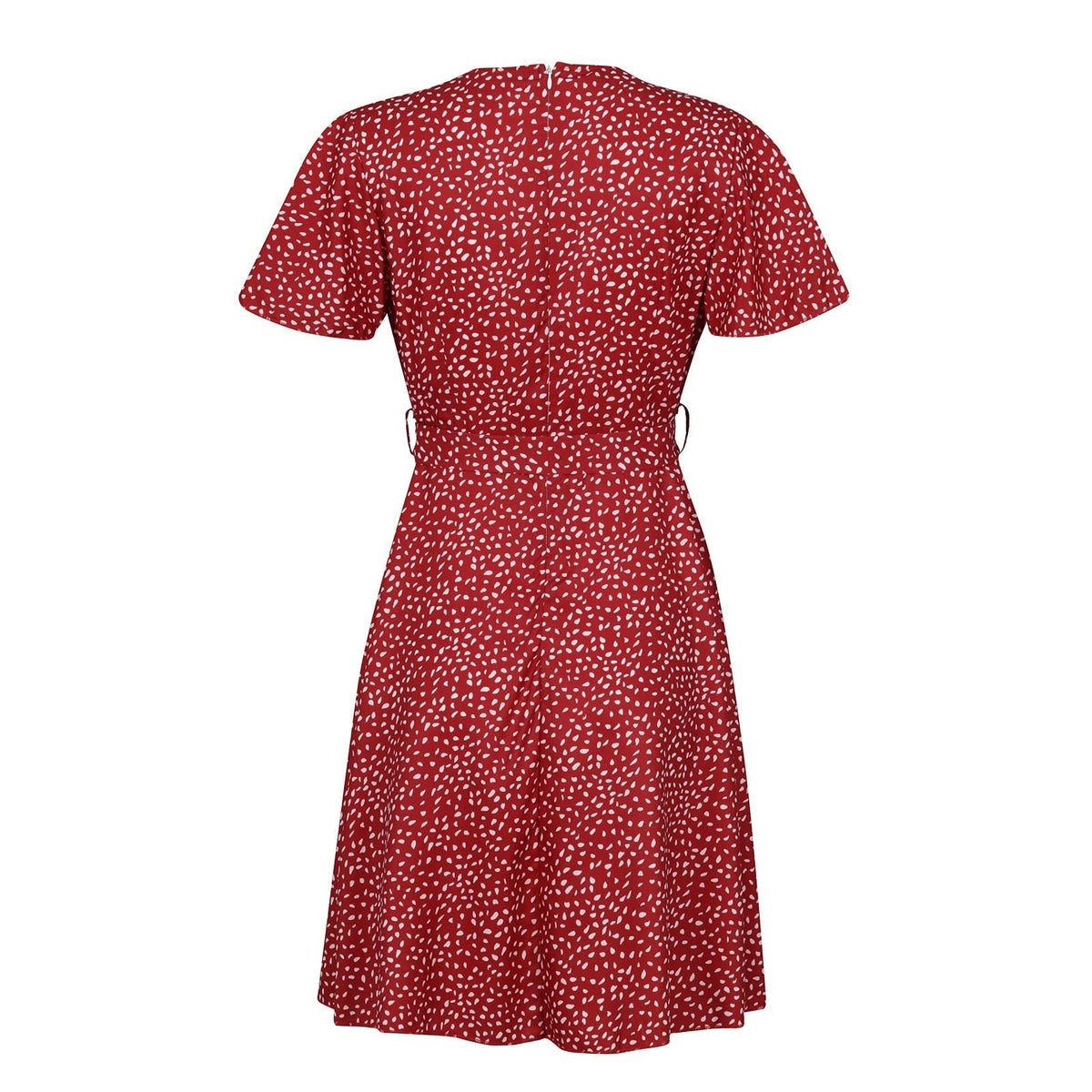 Robe bohème à lacets et volants