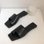 Solid Color Square Heel Sandals