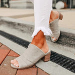 Pantoufles léopard à talons hauts épais