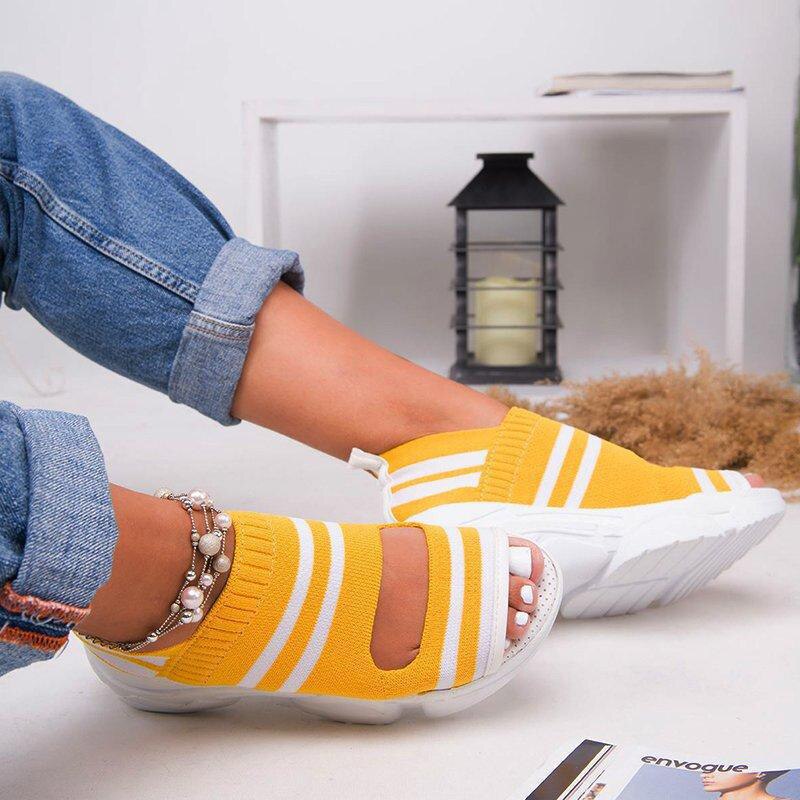 High Heels Plateau-Stricksneaker