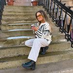 Pull surdimensionné tricoté tie-dye