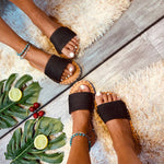 Hanf-Flip-Flops, flache Strandhausschuhe 