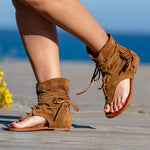 Fringe Flip Flop Sandals