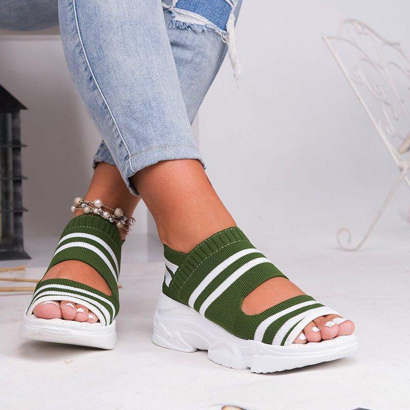 High Heels Plateau-Stricksneaker
