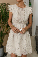 Princess of the Wilderness Ruffled Hollow Stitching Dress