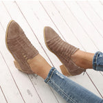 Chelsea-Stiefel mit niedrigem Blockabsatz 