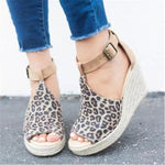 Flock Wedges High Ankle Sandals