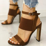 Fish Mouth High-Heeled Sandals