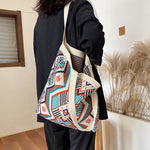Sac fourre-tout aztèque Gypsy Boho tricoté 
