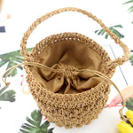 Sac tissé portatif de seau de paille