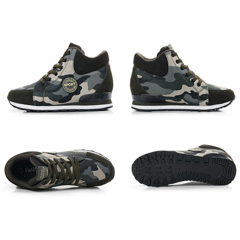 Canvas-Camouflage-Sneaker zur Erhöhung der Körpergröße