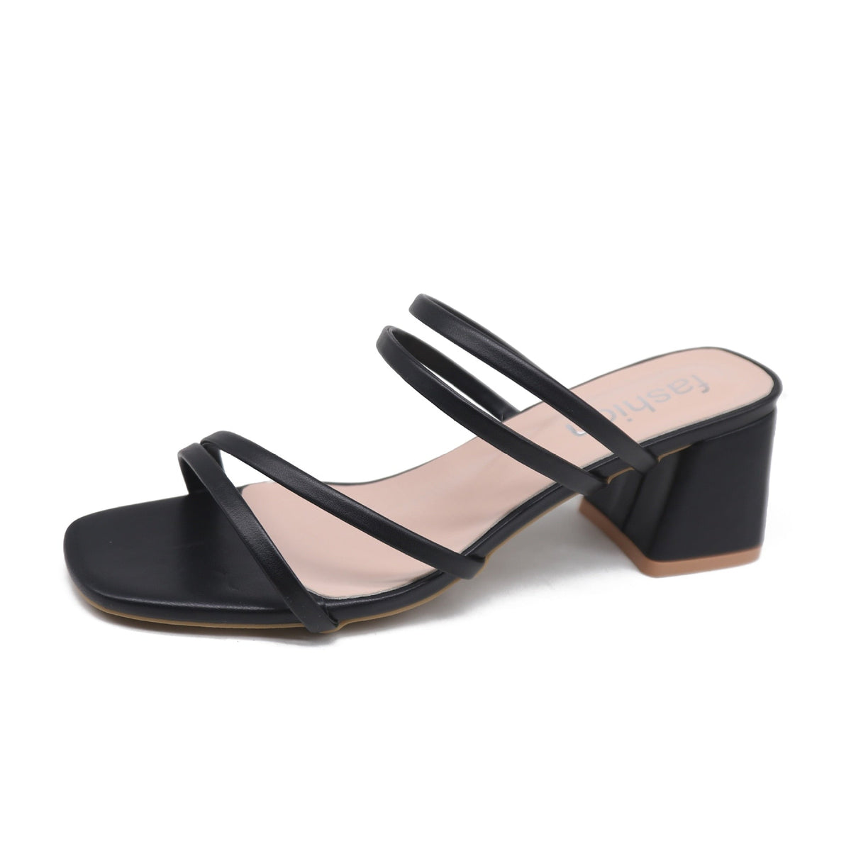 High Heels, quadratische Sandalen mit offener Zehenpartie