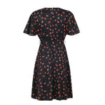 Robe bohème à lacets et volants