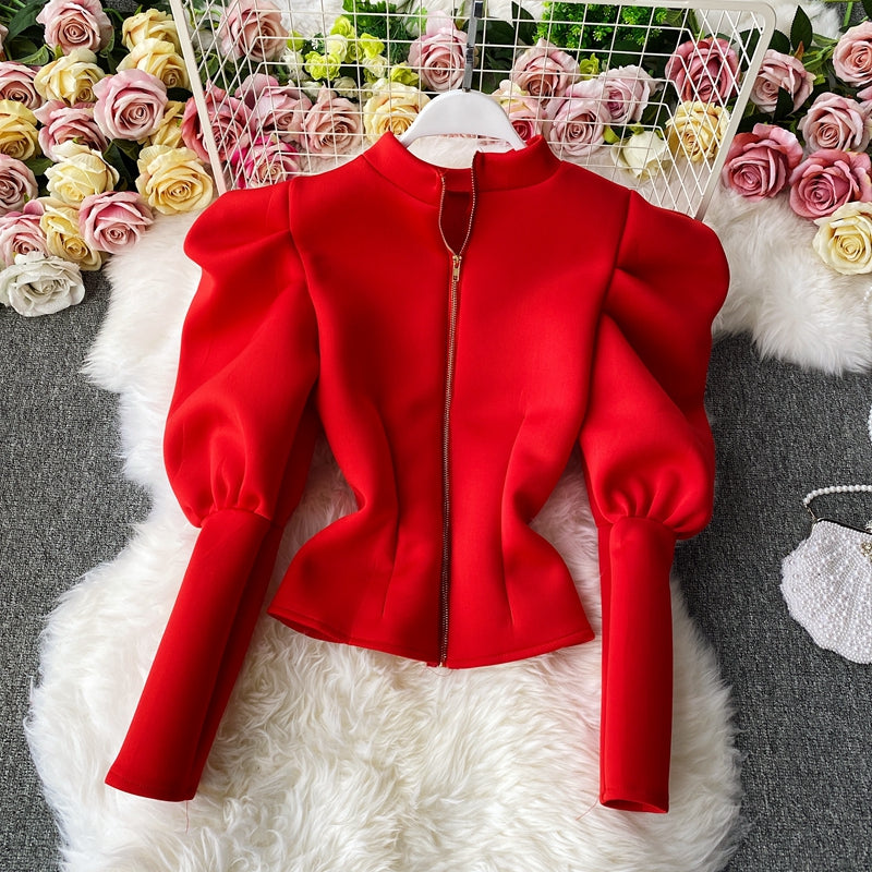 Chemise à manches bouffantes de tempérament