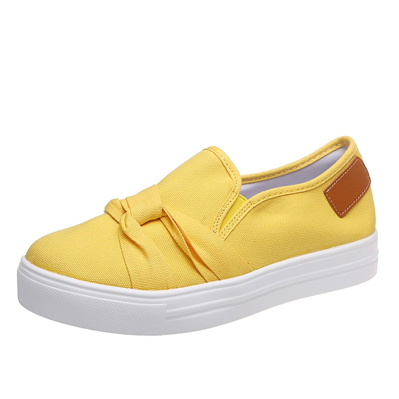 Chaussures vulcanisées en toile de couleur unie